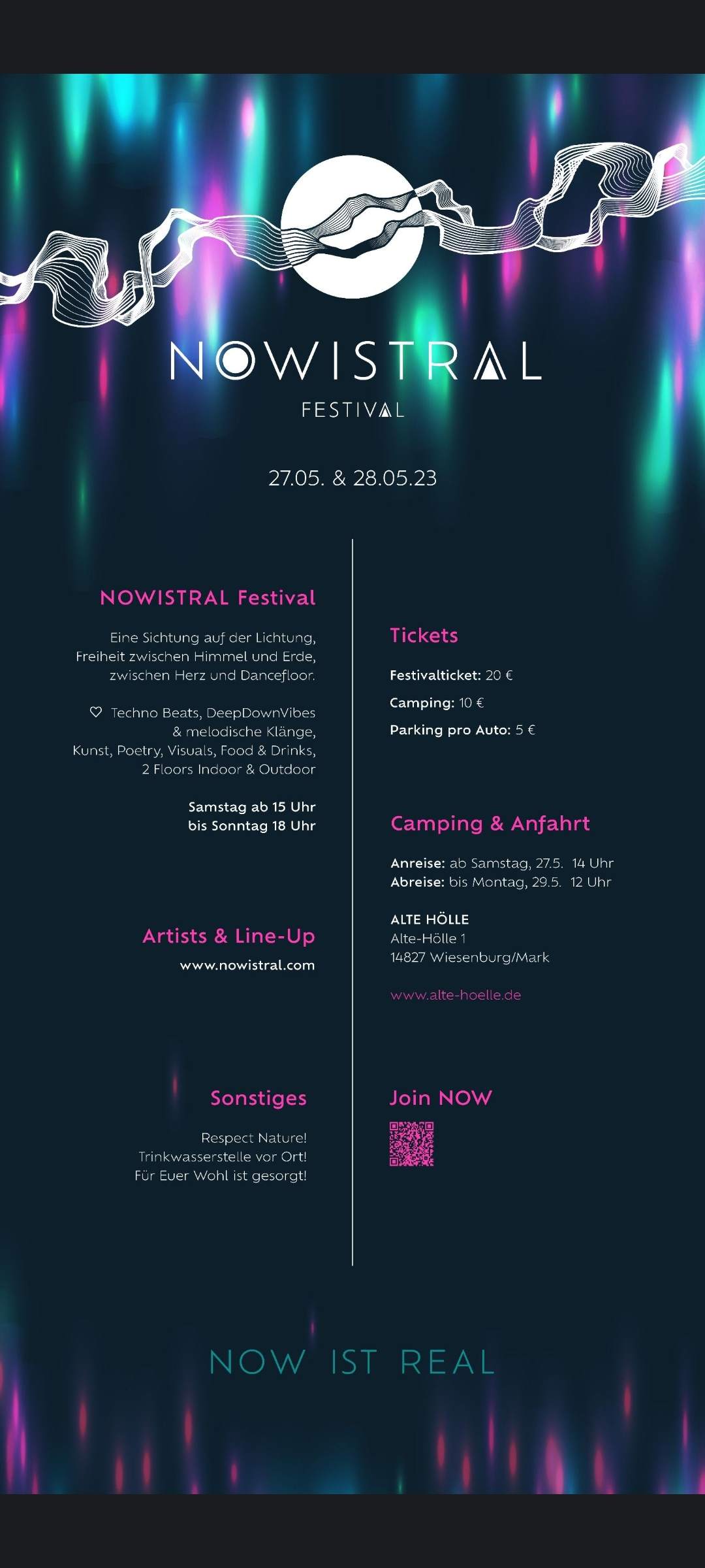 NOWISTRAL Festival - フライヤー表