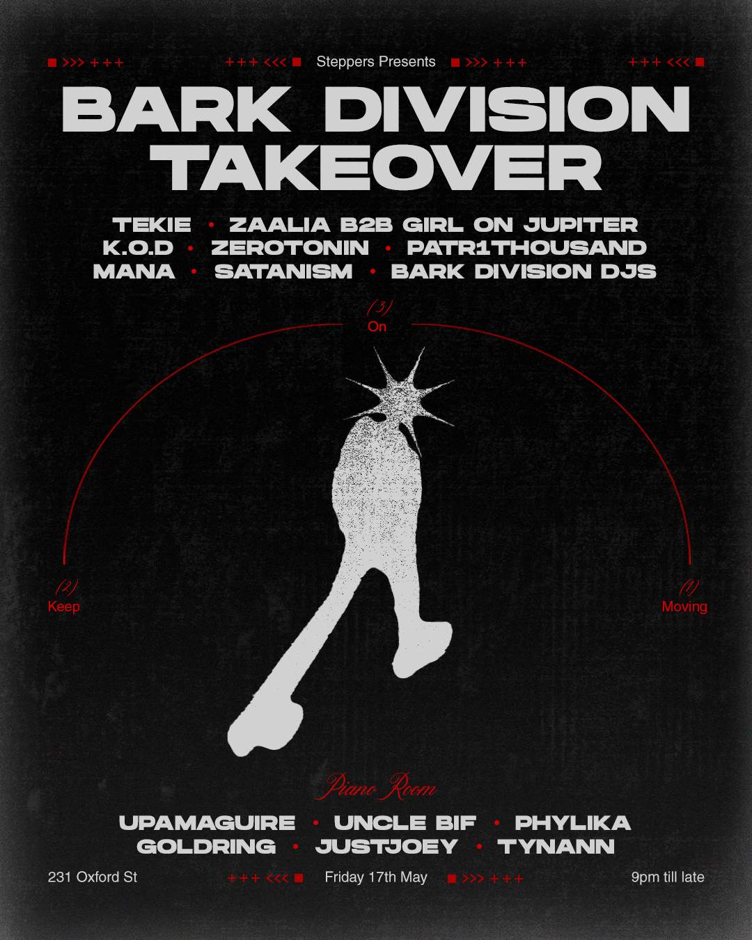 STEPPERS - Bark Division Takeover feat. Zaalia b2b Girl on Jupiter - Página frontal
