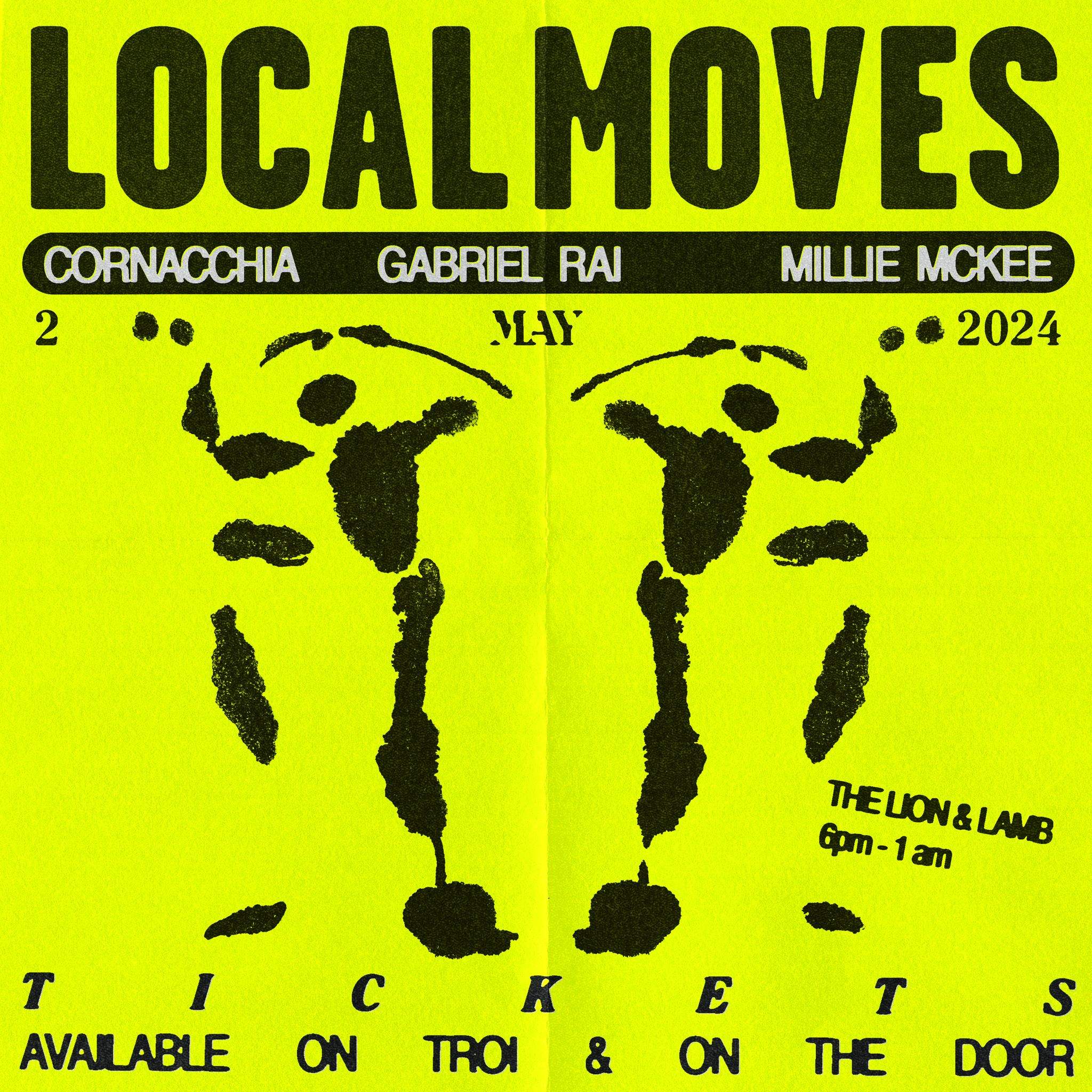Local Moves invites Cornacchia and Millie McKee - Página frontal