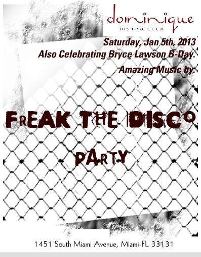 Freak The Disco Party - フライヤー表