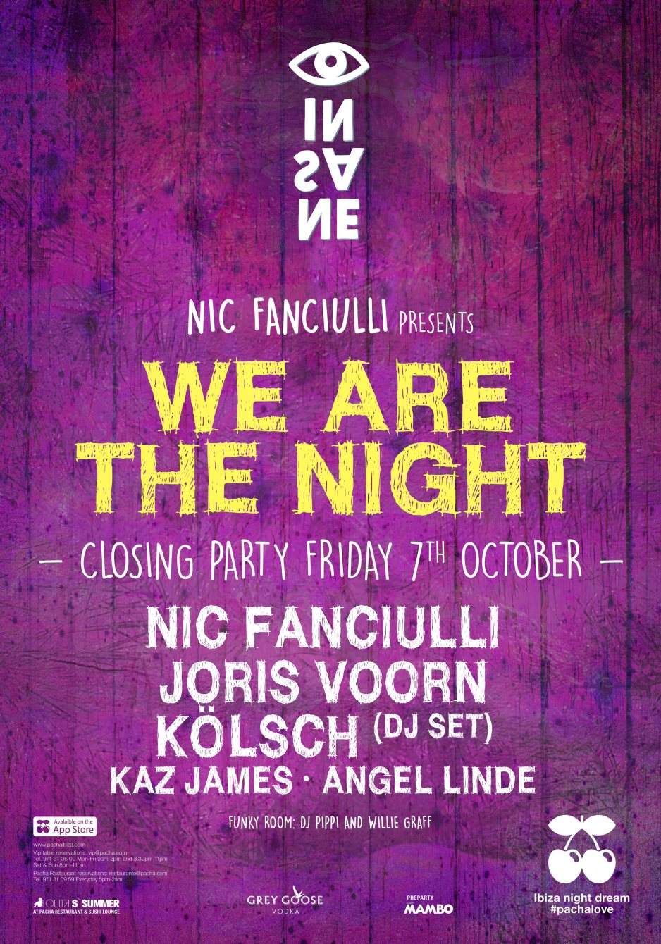 Insane presents We Are The Night Closing Party - Página frontal