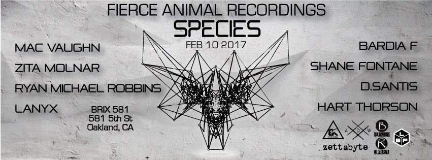 Fierce Animal Recordings - Species - フライヤー表