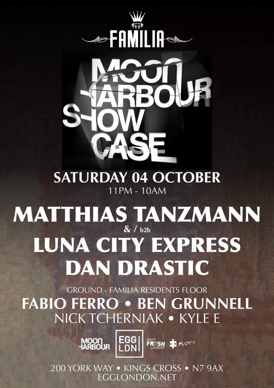 Familia Goes b2b: Moon Harbour Showcase with Matthias Tanzmann, Luna City Express, Dan Drastic - Página trasera