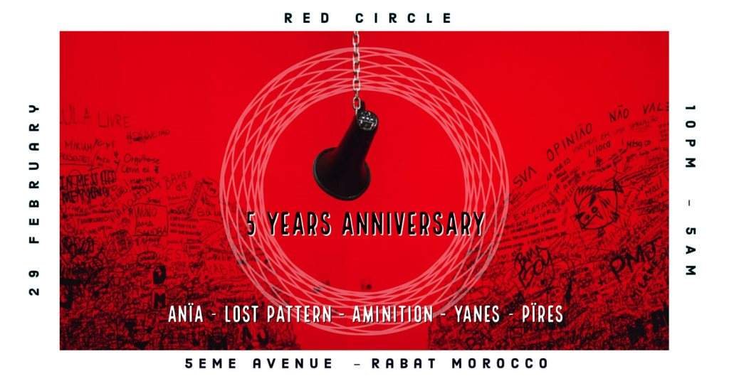 Red Circle 5 Years Anniversary - フライヤー表