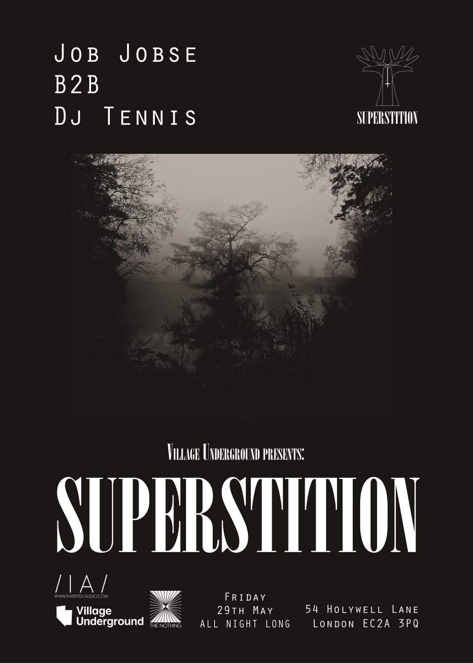 Superstition presents DJ Tennis B2B Job Jobse All Night Long - Página trasera