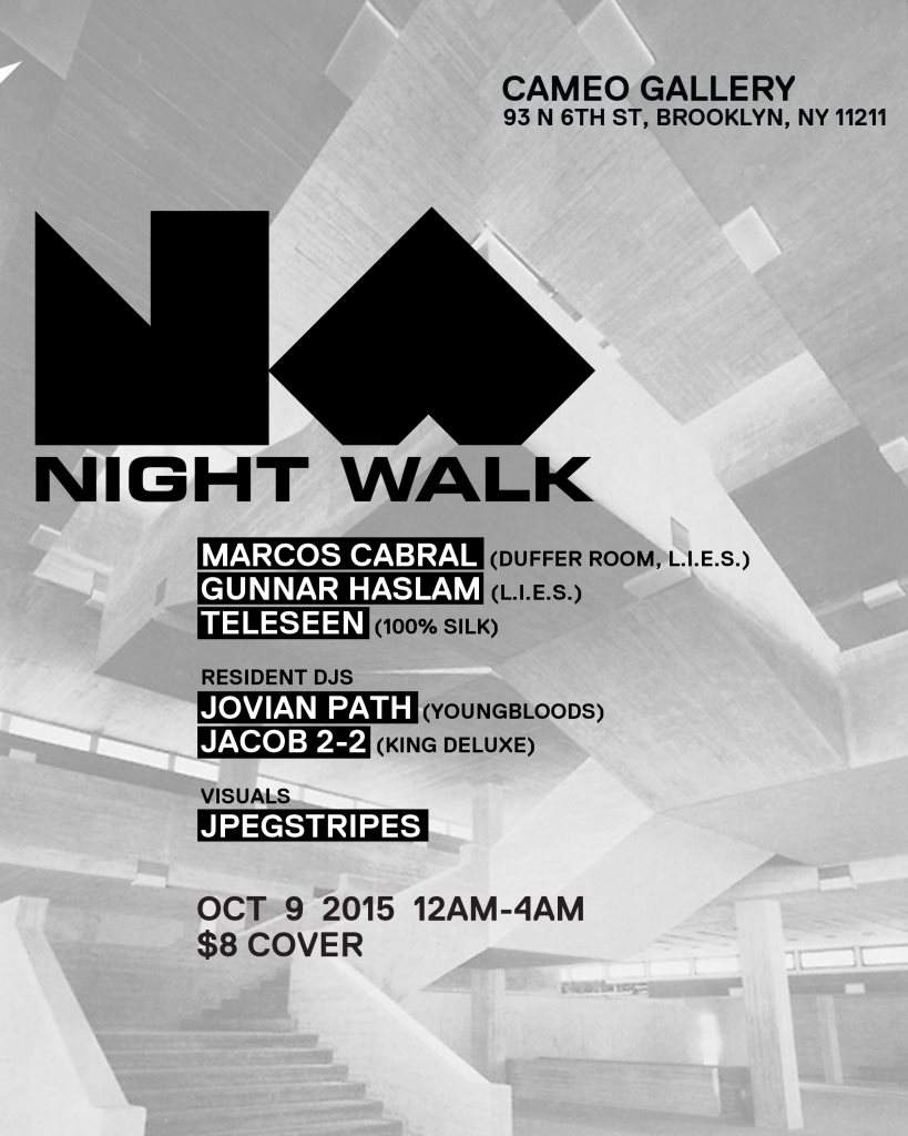 Night Walk Marcos Cabral, Gunnar Haslam, Teleseen - Página frontal