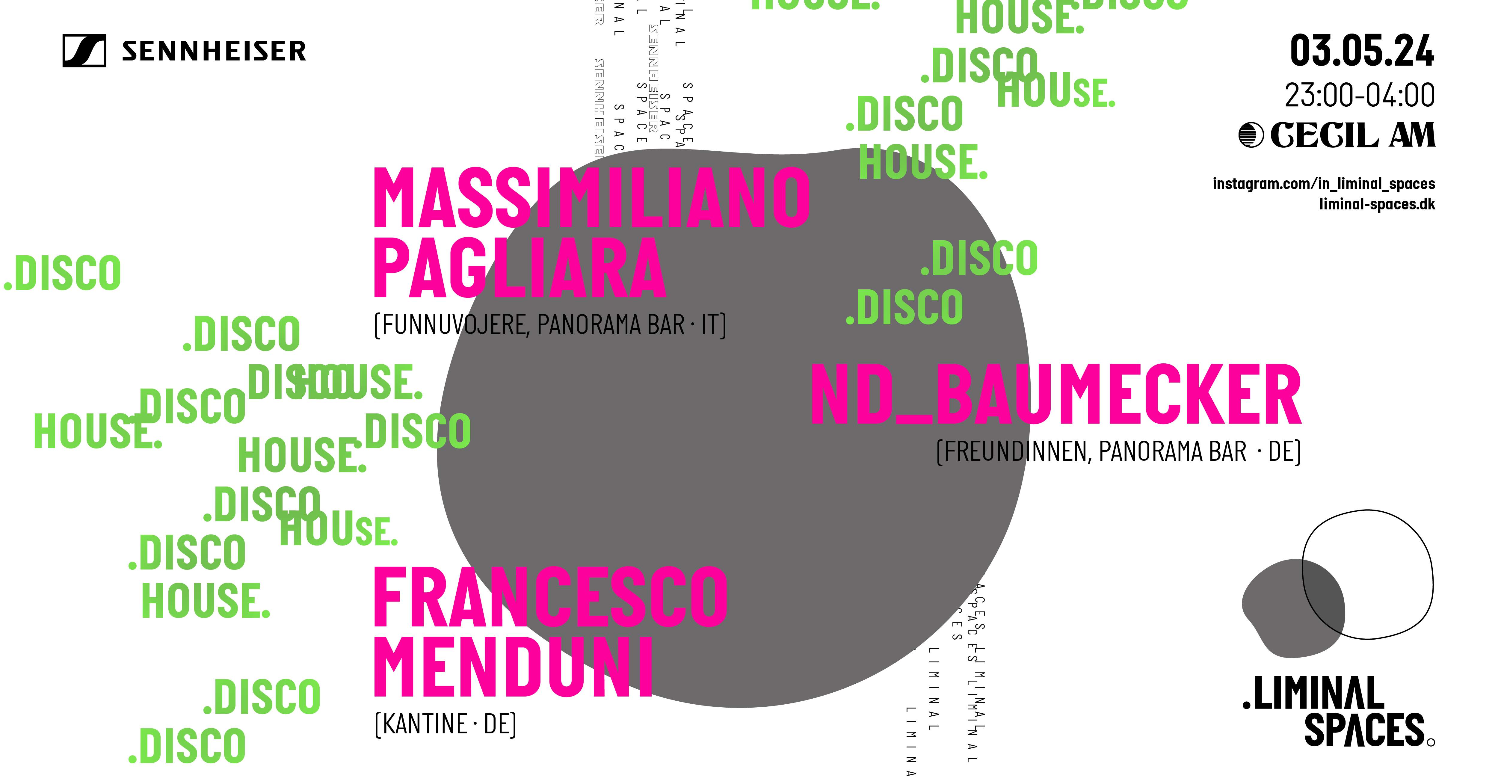 Liminal Spaces Pres Massimiliano Pagliara / nd_baumecker / Francesco Menduni - フライヤー表
