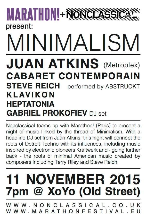 MARATHON! & Nonclassical with Juan Atkins & More - Página frontal