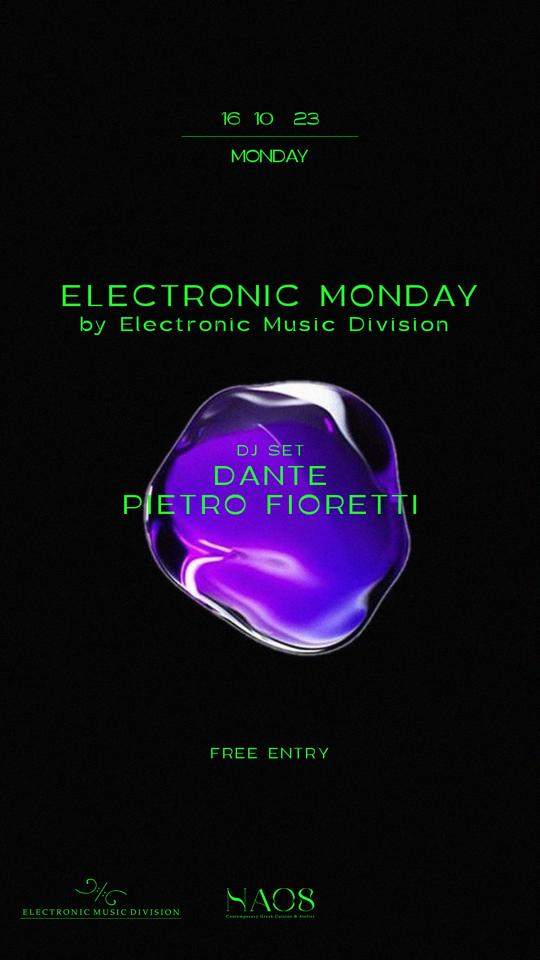 Electronic Monday with Pietro Fioretti & Dante - Página frontal