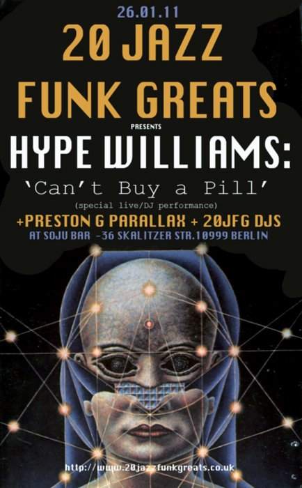 20 Jazz Funk Greats presents Hype Williams: 'Can't Buy A Pill' - Página frontal