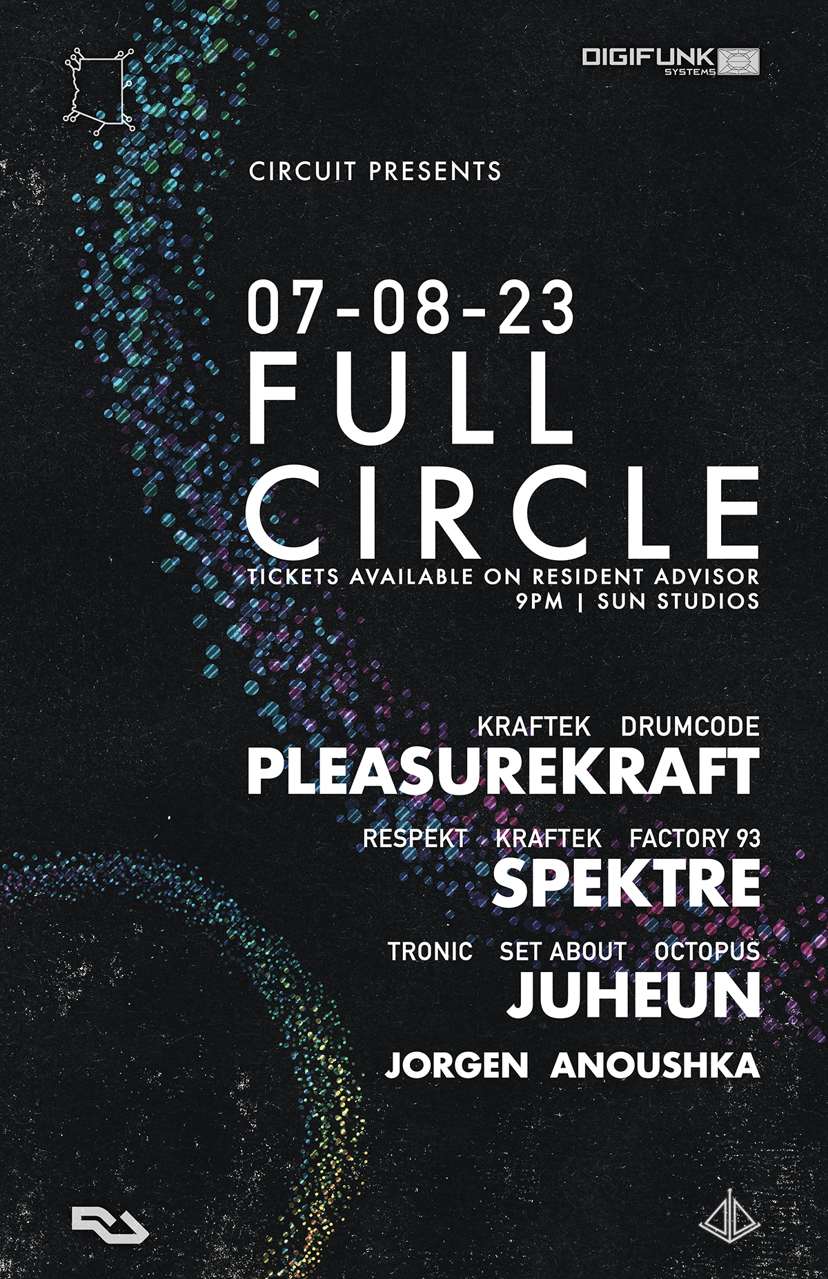 Full Circle featuring Pleasurekraft & Spektre - フライヤー表