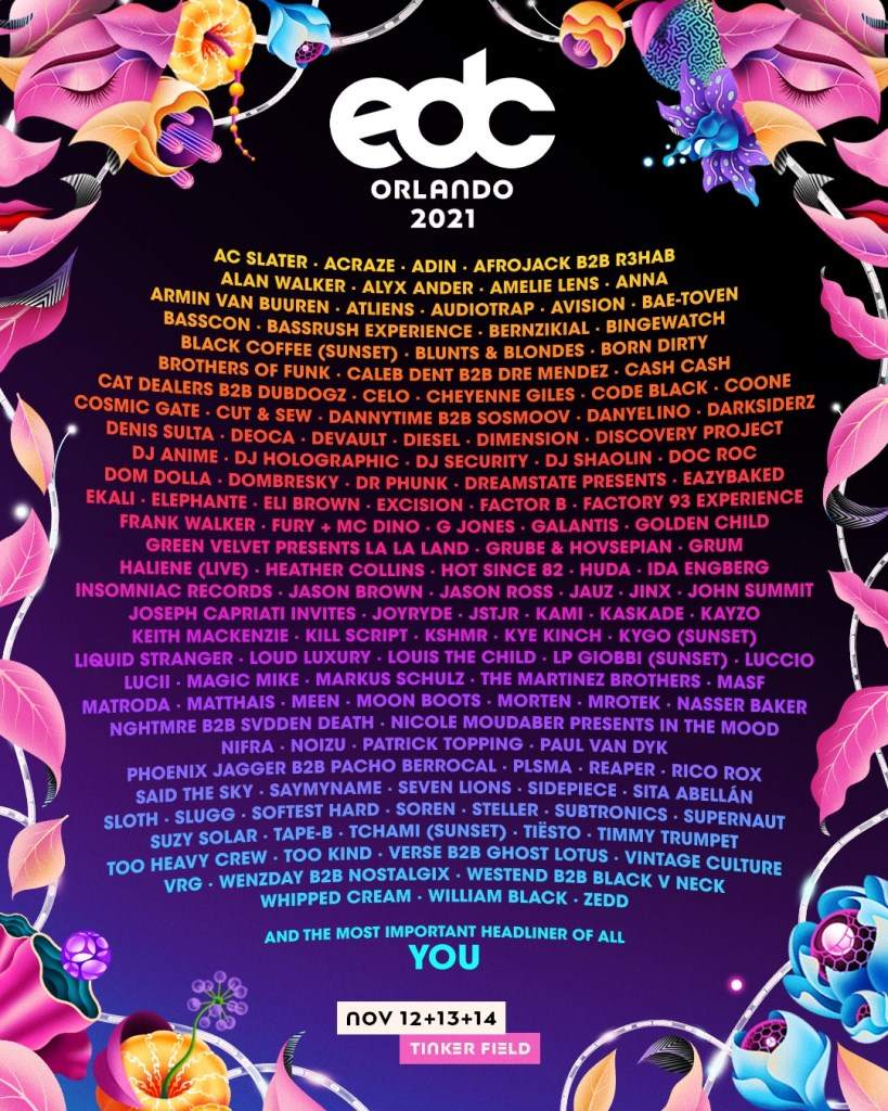 Edc on sale 2021 tickets