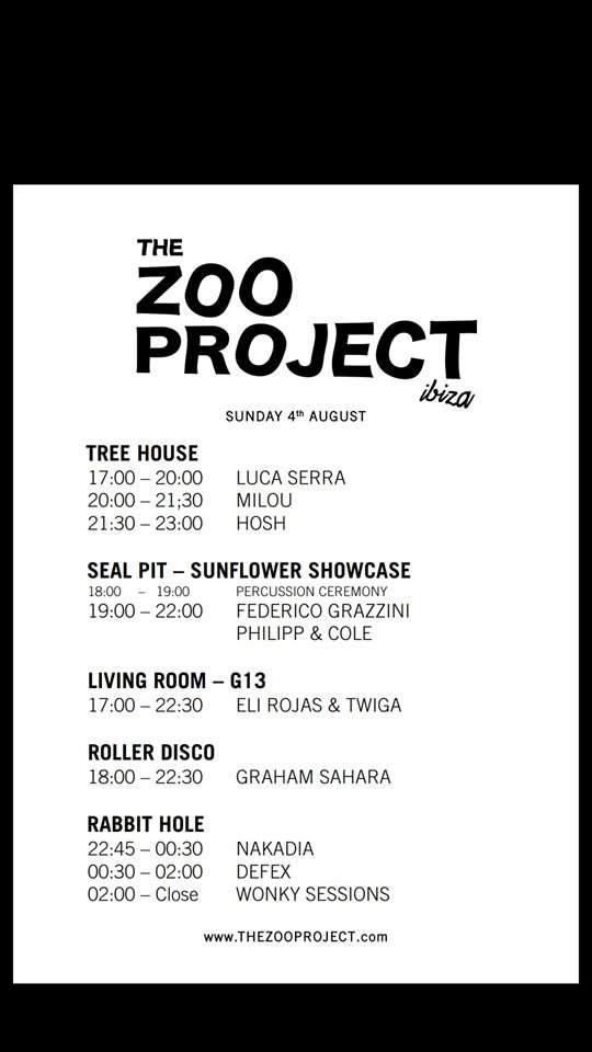 The Zoo Project 2019 - フライヤー裏