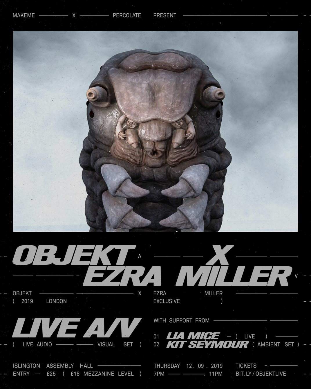 Objekt x Ezra Miller (Live) [Sold Out] - フライヤー表