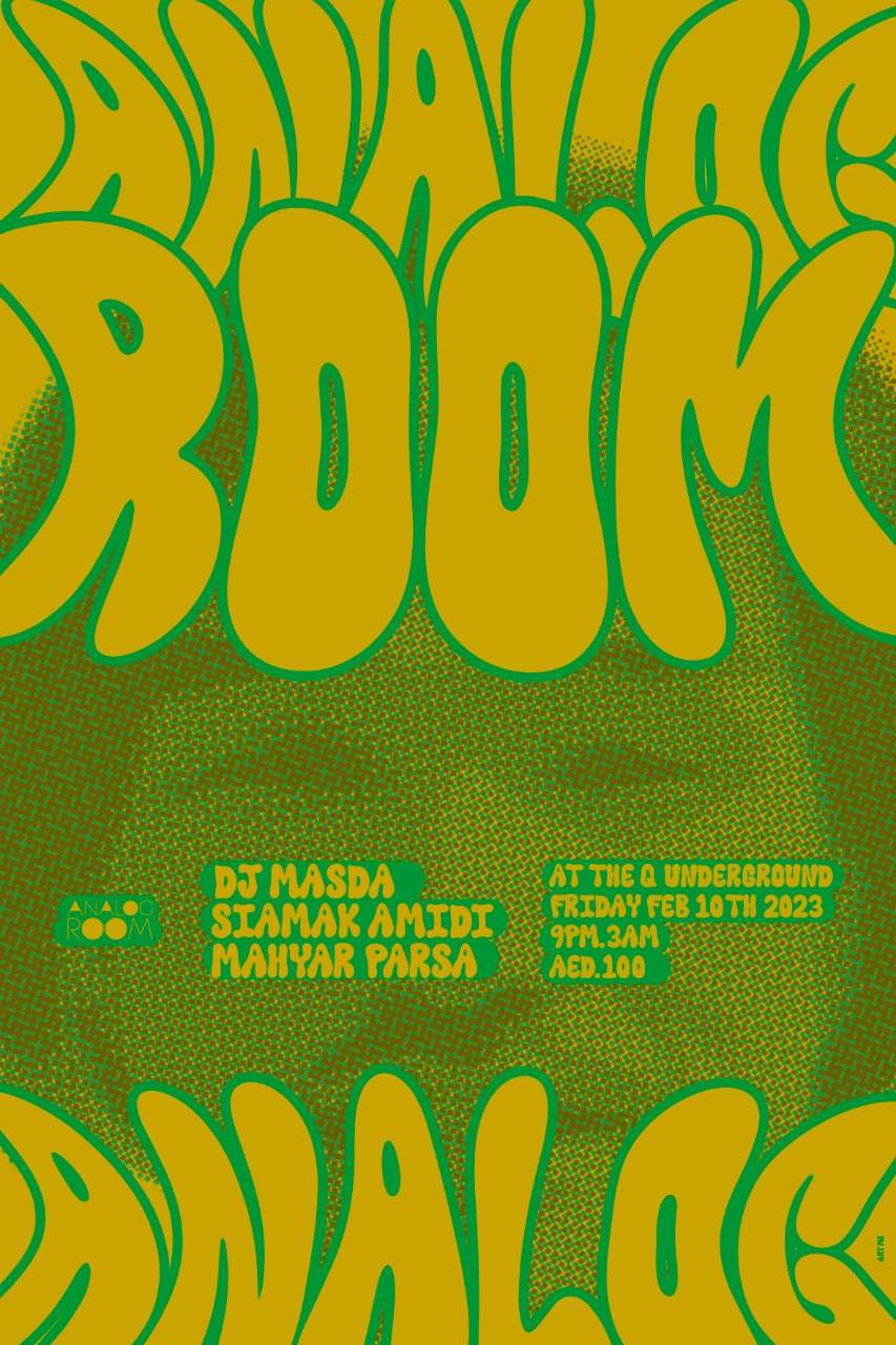 Analog Room Season Opening with DJ Masda - Siamak Amidi - Mahyar Parsa - Página frontal