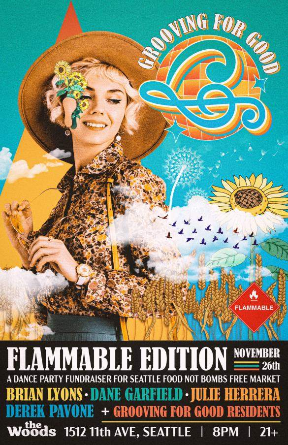 Grooving For Good Flammable Edition at The Woods, Seattle