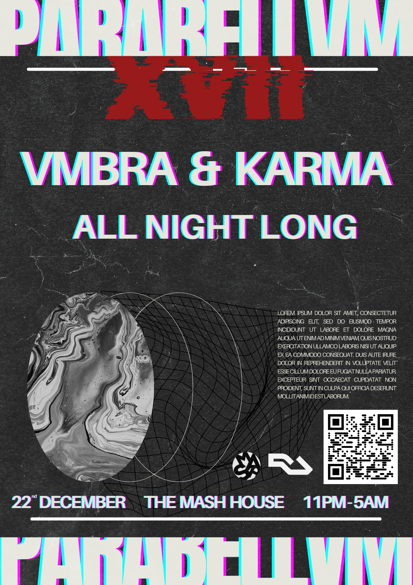 PARABELLVM XVII w / 5AM RESIDENTS ALL NIGHT LONG - フライヤー表