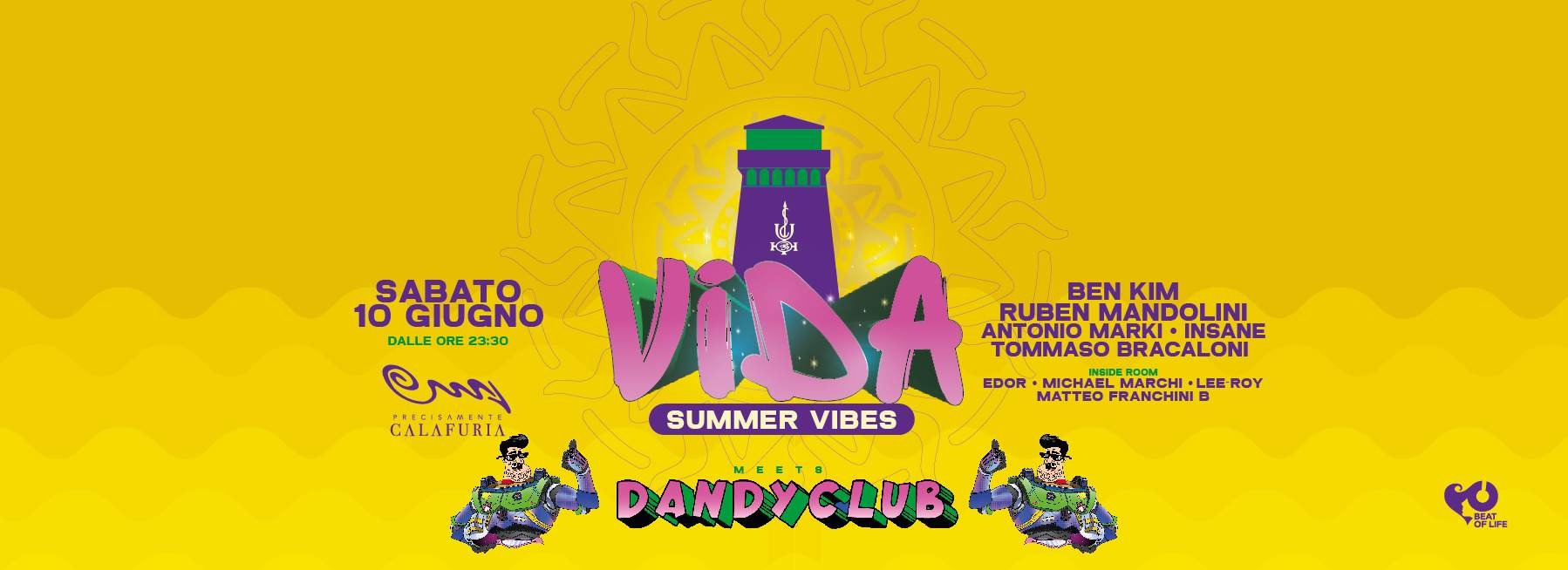 Vida Summer Vibes meets Dandy Club - フライヤー表