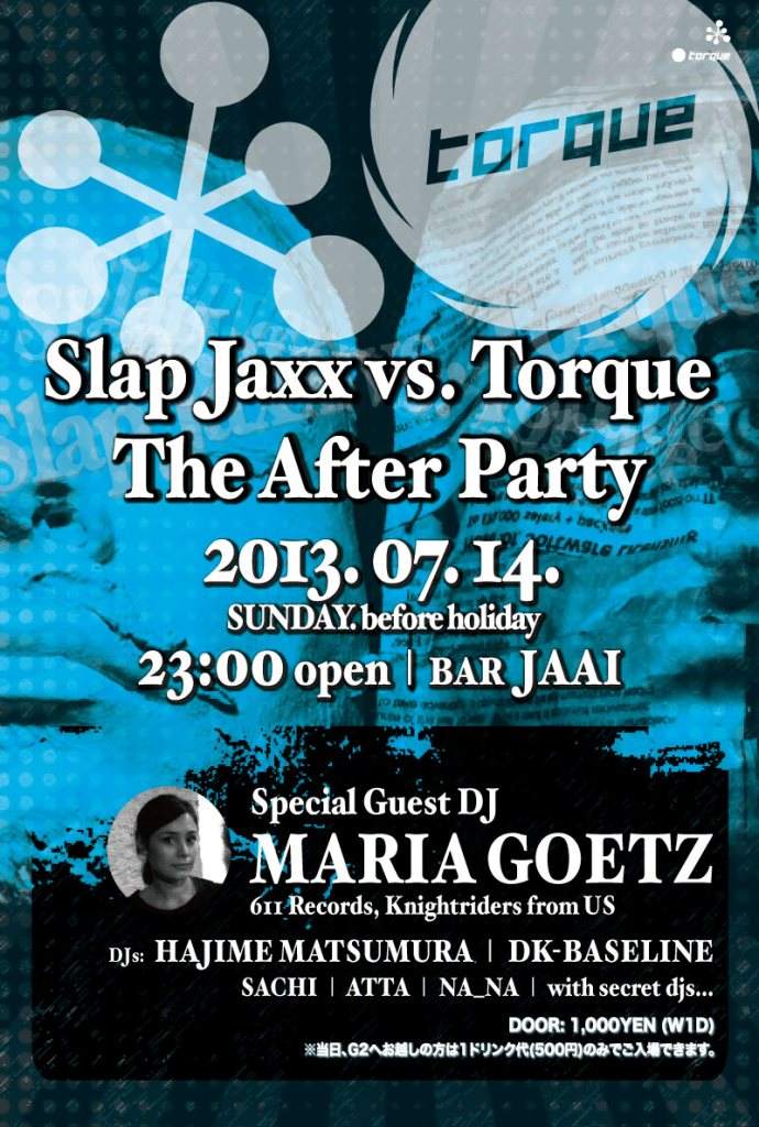 Slap Jaxx vs. Torque 'The After Party - フライヤー表
