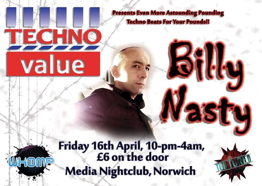 Techno Value presents Billy Nasty - Cancelled - フライヤー表