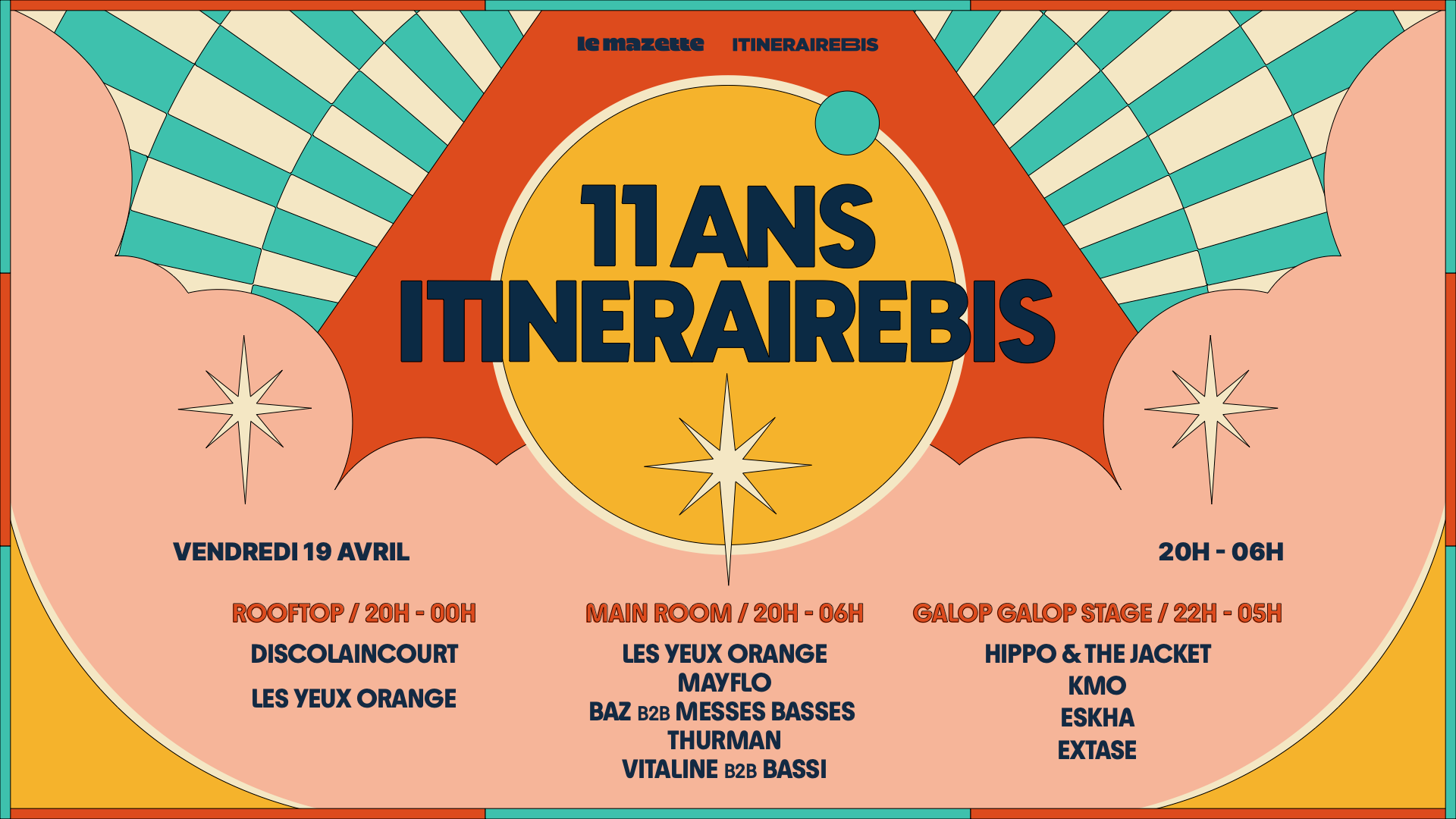 ItinéraireBis 11 Years - 3 Scènes: Galop Galop, Les Yeux Orange, Thurman - フライヤー表