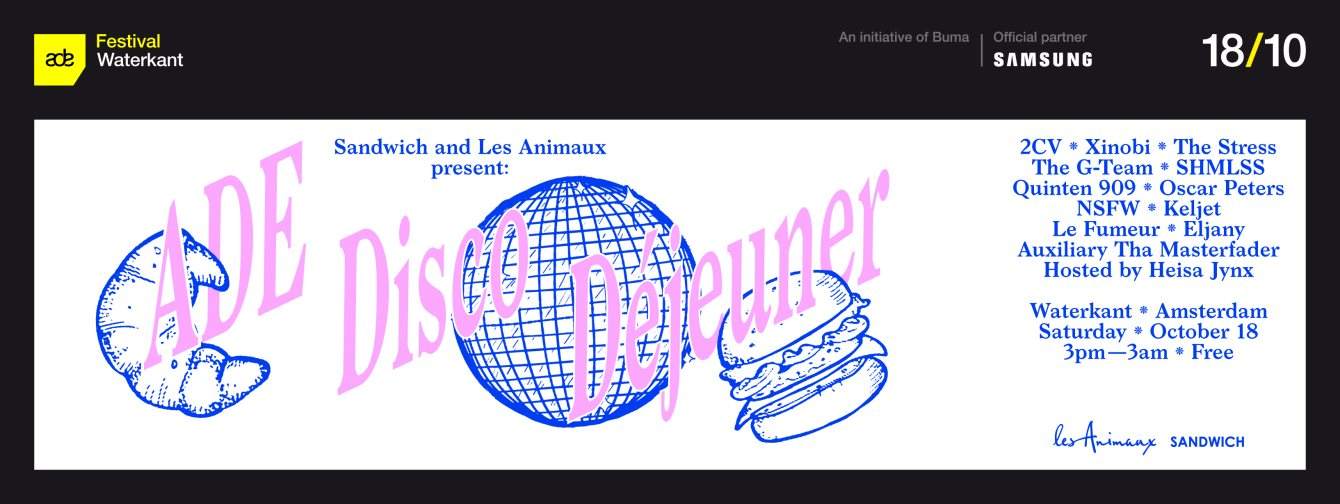 Sandwich & Les Animaux present ADE Disco Dejeuner - Página frontal