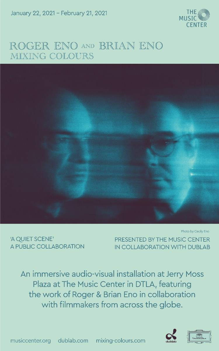 The Music Center & DUBLAB present: Roger Eno & Brian Eno 'Mixing Colours' - Página frontal