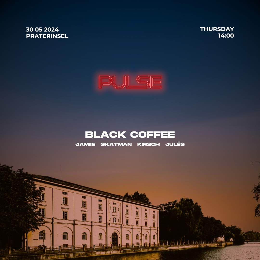 PULSE x Praterinsel with Black Coffee - フライヤー表