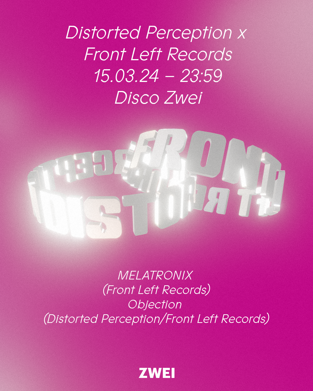 Distorted Perception x Front Left Records - Página trasera