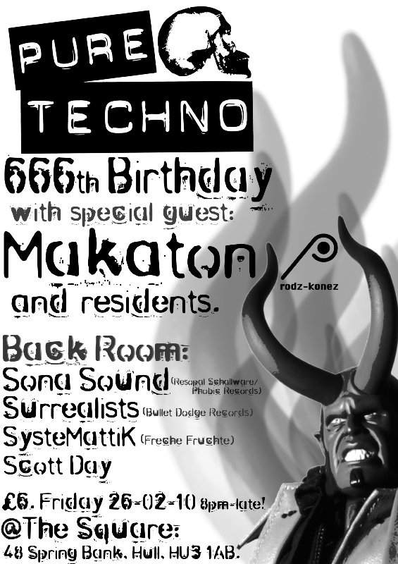 Makaton at Pure Techno 6th Birthday - Página frontal