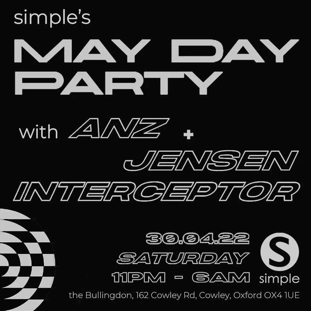 Simple's May Day Party with Anz and Jensen Interceptor. 6am Finish - Página trasera