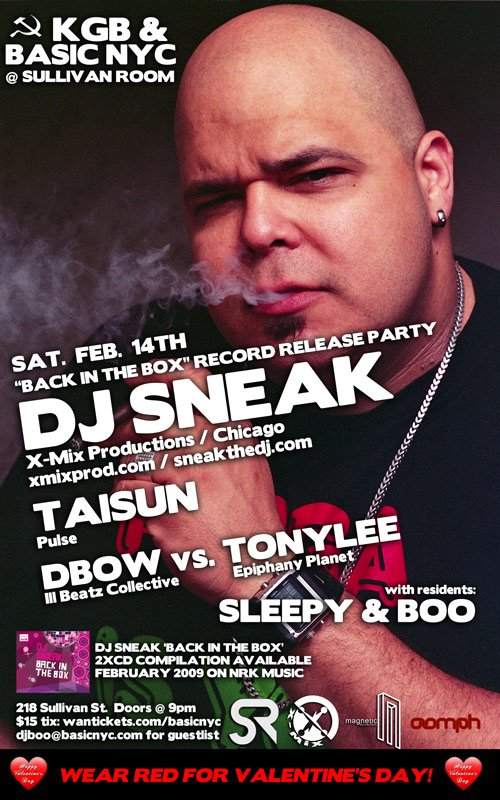 Basic Nyc presents Dj Sneak 'Back In The Box' Album Release Party - Página frontal