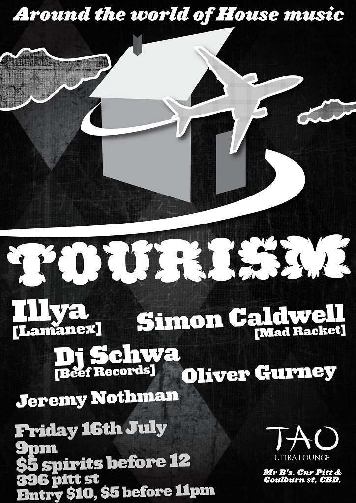 Tourism feat Illya, Simon Caldwell & Dj Schwa - Página frontal