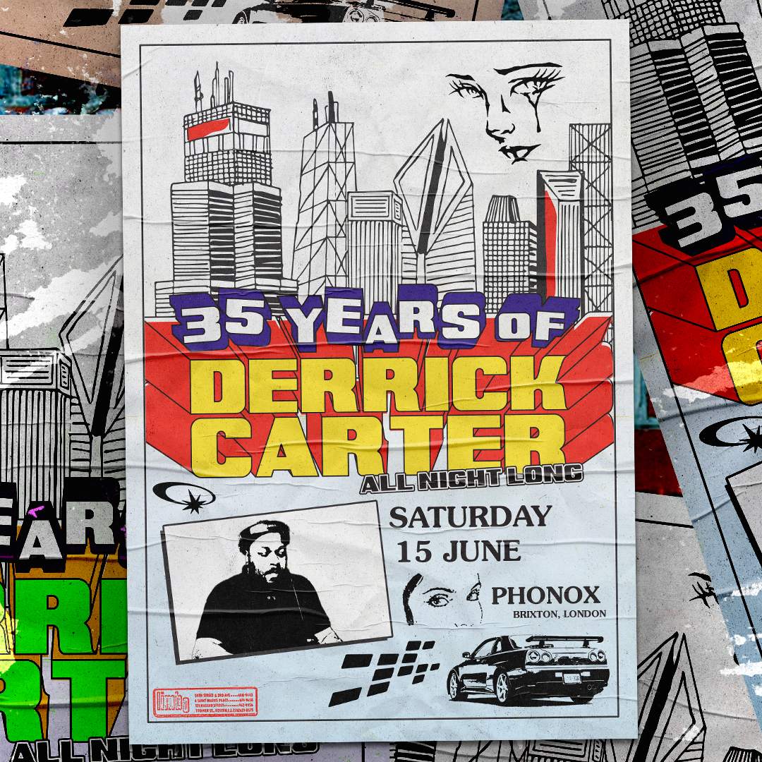 35 Years of Derrick Carter — Derrick Carter (All Night Long) - フライヤー表
