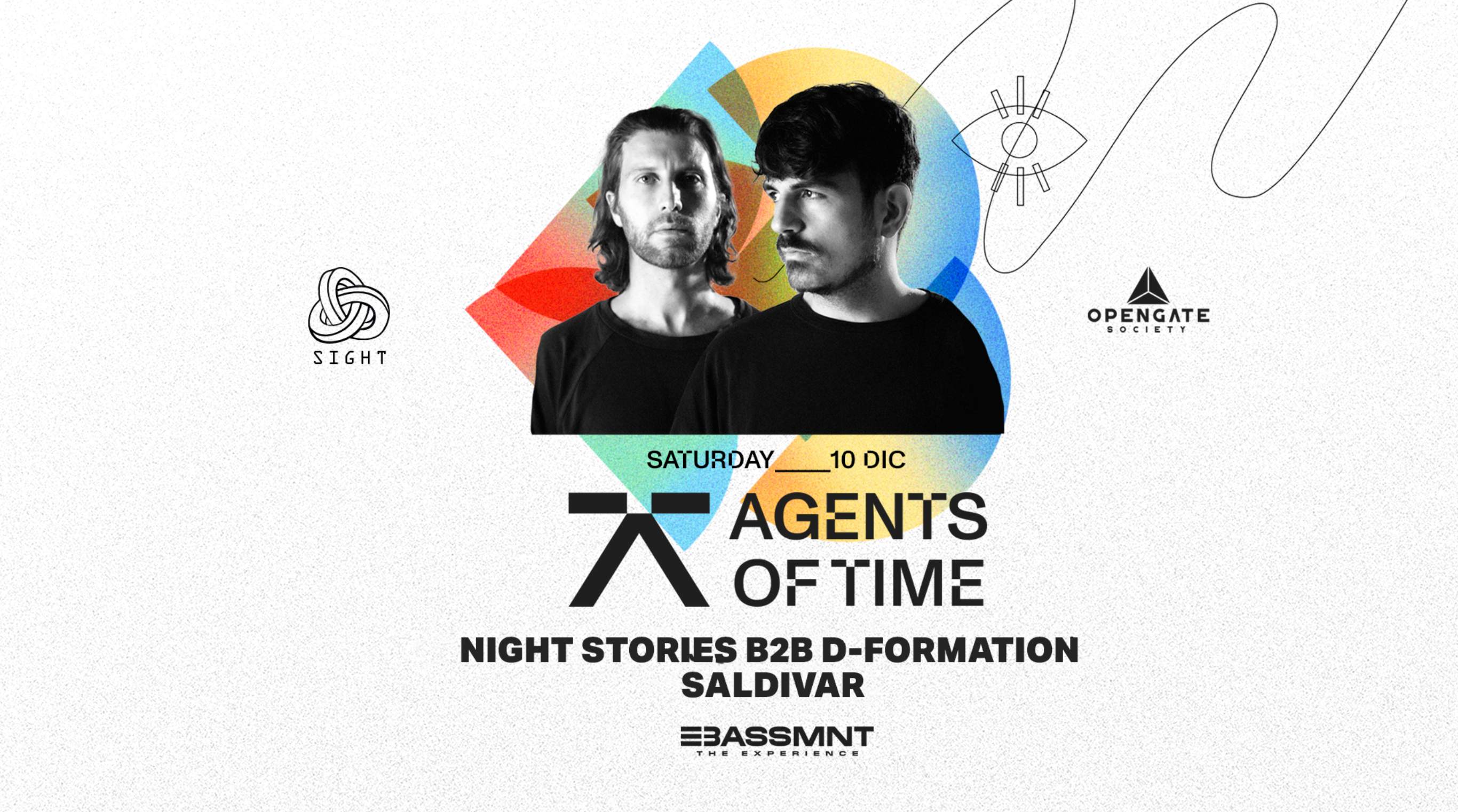 SIGHT pres. Agents Of Time, Night Stories, D-Formation, Saldivar - フライヤー表
