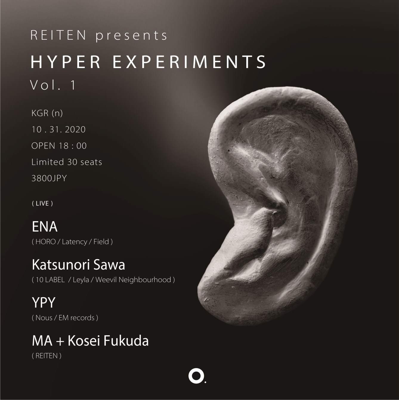 REITEN presents Hyper Experiments Vol.1 - フライヤー表
