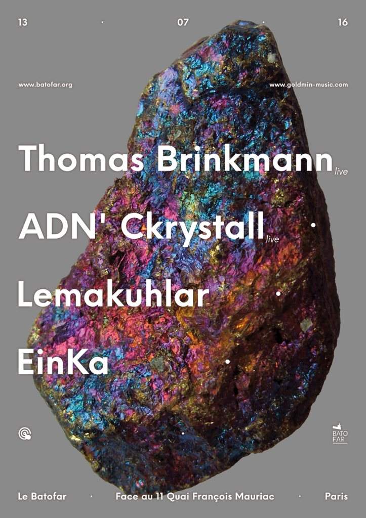 Goldmin Music: Thomas Brinkmann, ADN' Ckrystall, Lemakuhlar, Einka - フライヤー表