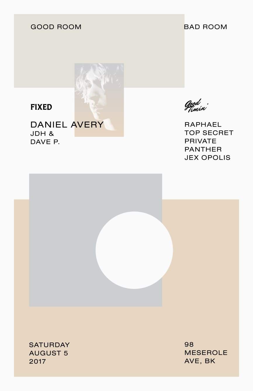 FIXED with Daniel Avery and JDH & Dave P, Good Timin in the Bad Room - Página frontal