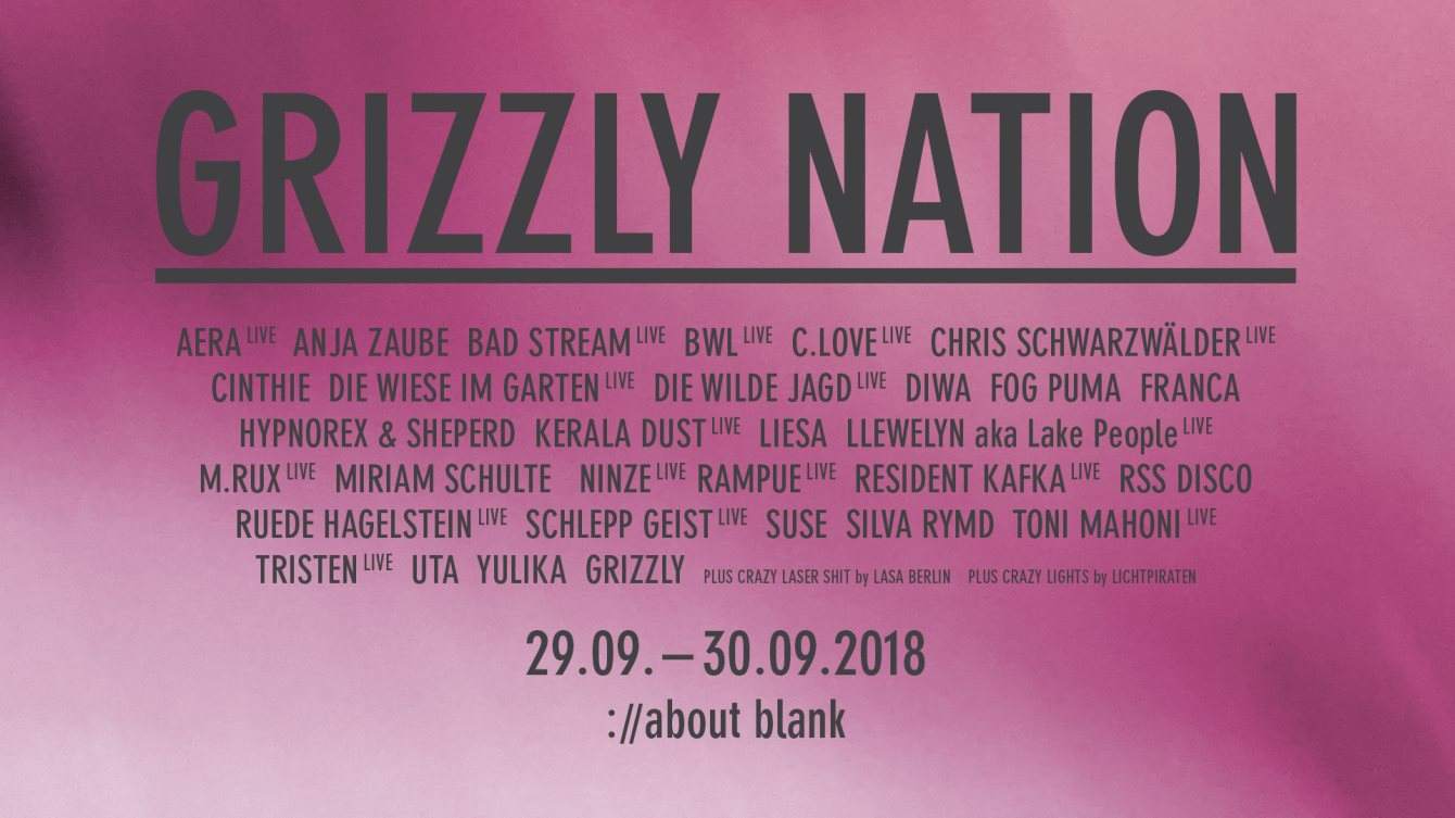 Grizzlynation 2018 - Página frontal