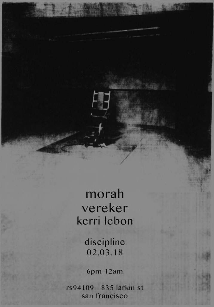 Discipline - Morah, Vereker, Kerri Lebon - フライヤー表