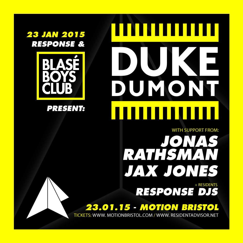 Response present Blase´boys Club with Duke Dumont - Página frontal