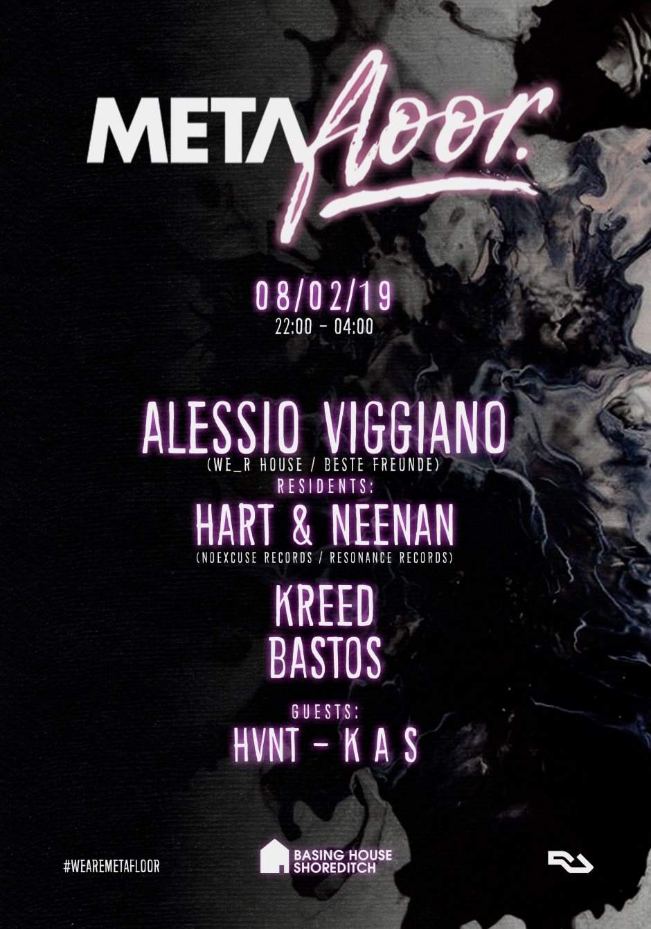 Metafloor - 2019 - with Alessio Viggiano (We_r House/ Beste Freunde), Residents & Guests - フライヤー表