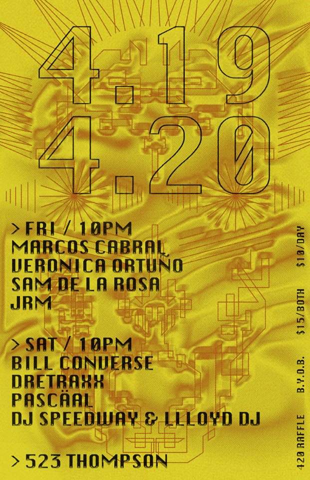 420 Weekend at 523 Thompson (TX) - フライヤー表