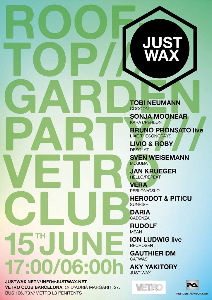 Just Wax - Off Sonar Garden Party - Página frontal