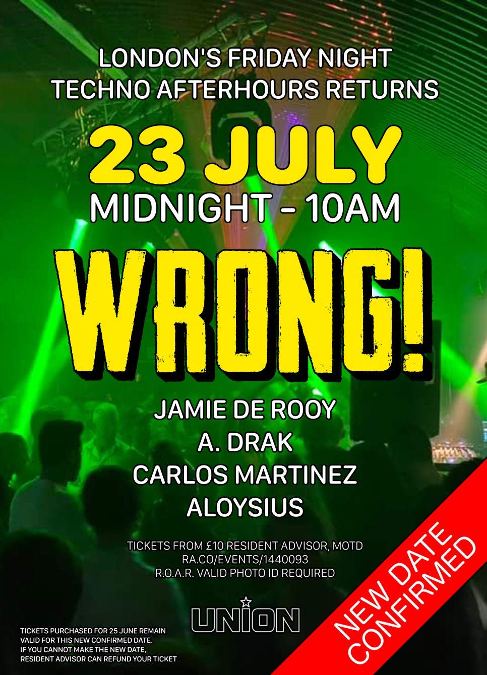 Wrong! The Return of Techno Afterhours - フライヤー表