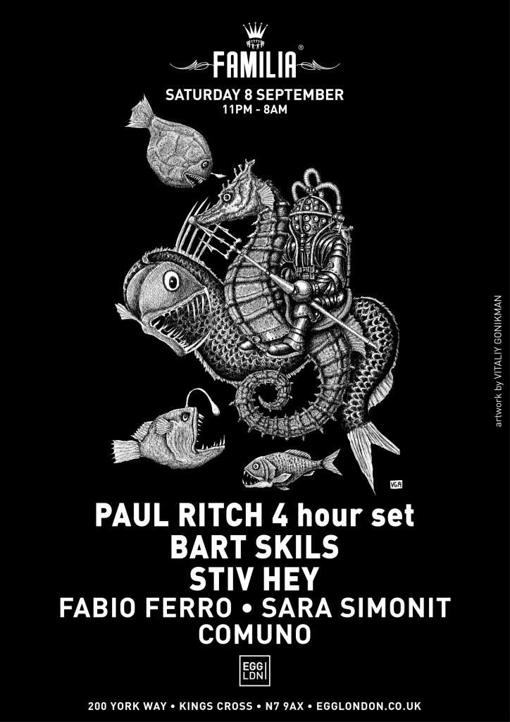 Familia: Paul Ritch (4 Hour Set) Bart Skils, Stiv Hey - フライヤー表