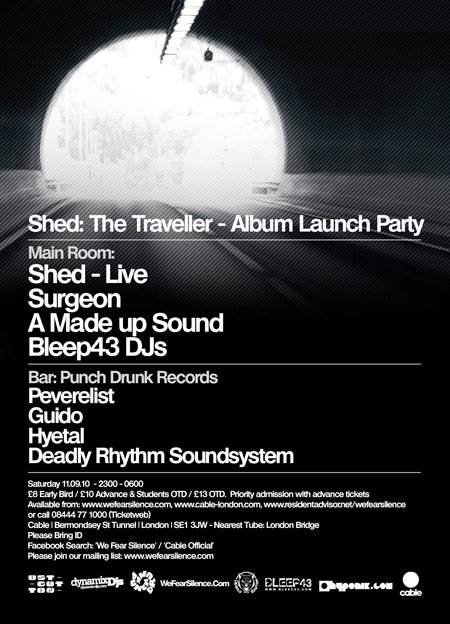 We Fear Silence & Deadly Rhythm present: Shed 'The Traveller' Album Launch - Página frontal