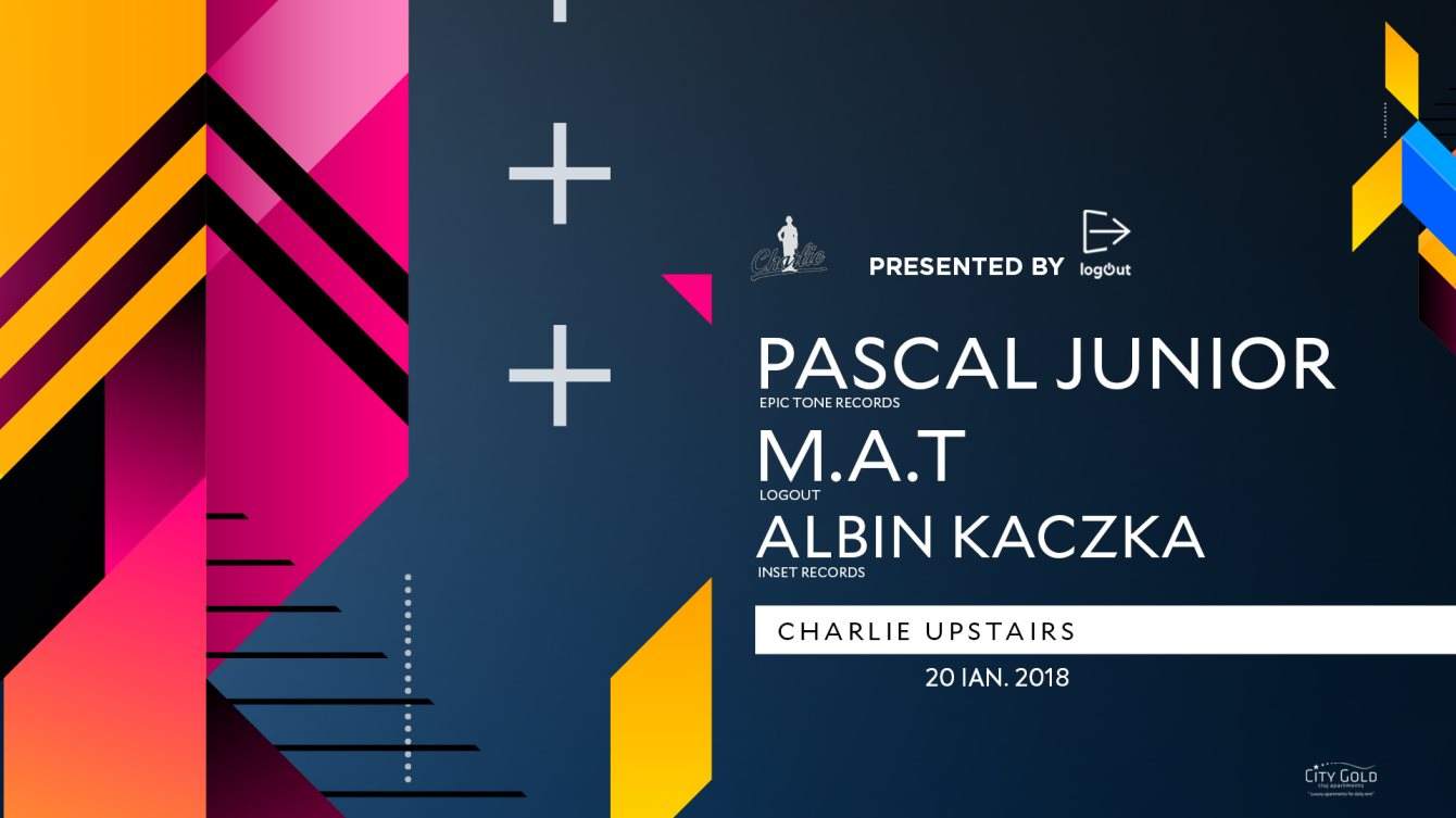 Logout Pres. Pascal Junior / M.A.T / Albin Kaczka - Página frontal