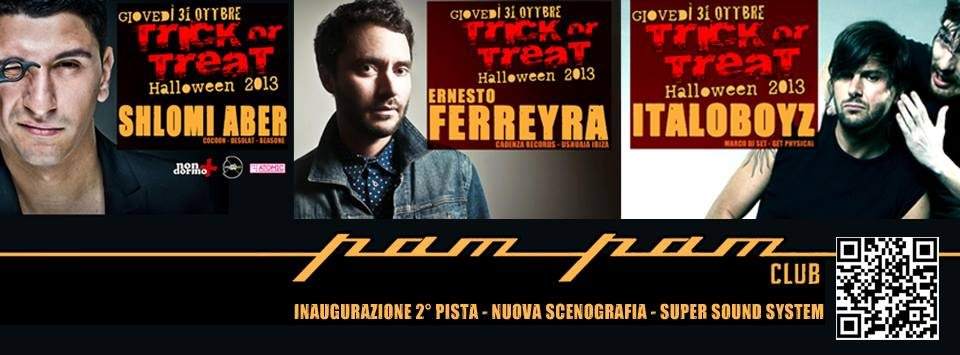 Halloween 2013 - Trick OR Treat with Italoboyz & Ernesto Ferreyra - フライヤー表