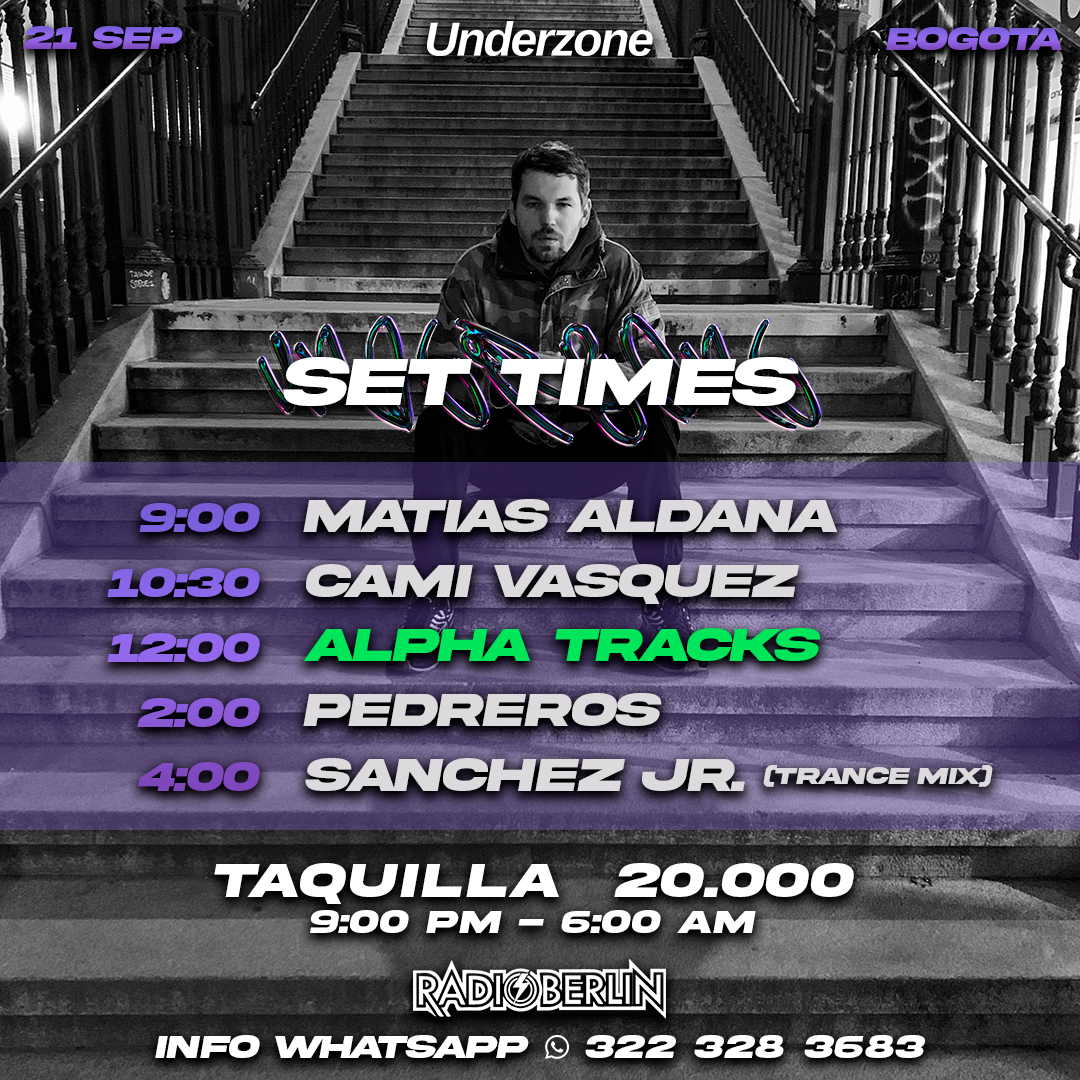 UZ Events: Alpha Tracks in Bogotá - フライヤー表